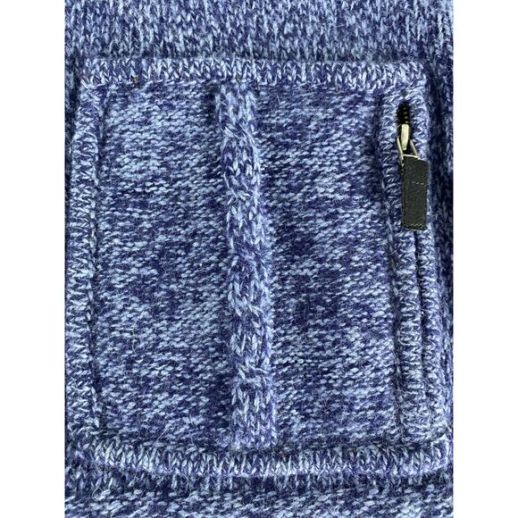 Sarah Spencer Blue Classic Tweed Knit Full Zipper Cardigan Sweater Sz L/XL - Picture 5 of 8